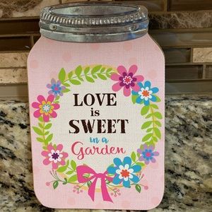 Mason jar shaped wooden wall decor